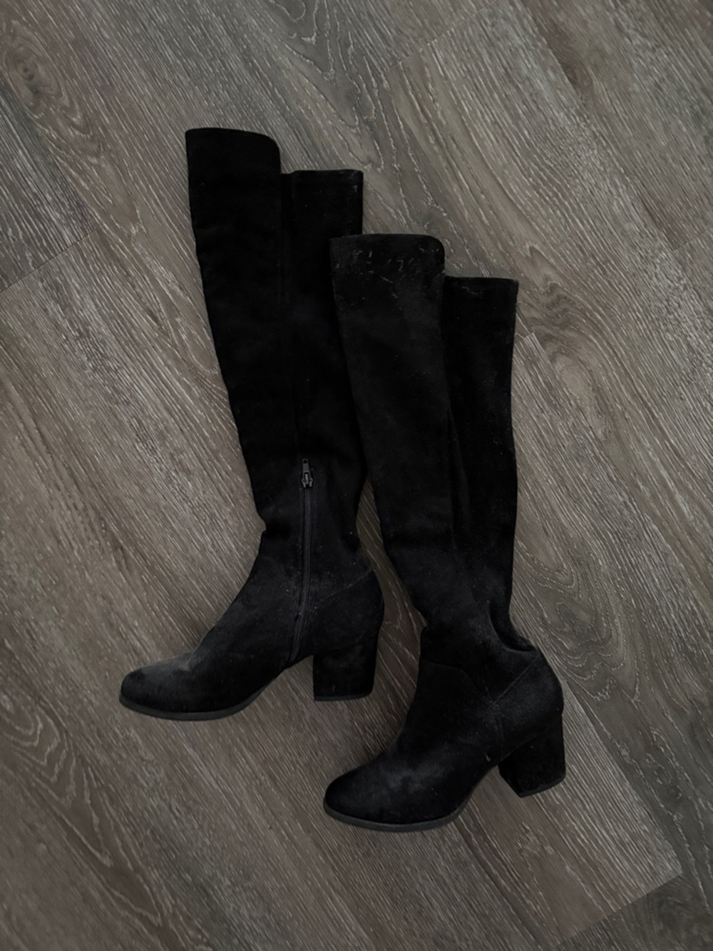 Call It Spring Black Over-the-Knee Block Heel Boots